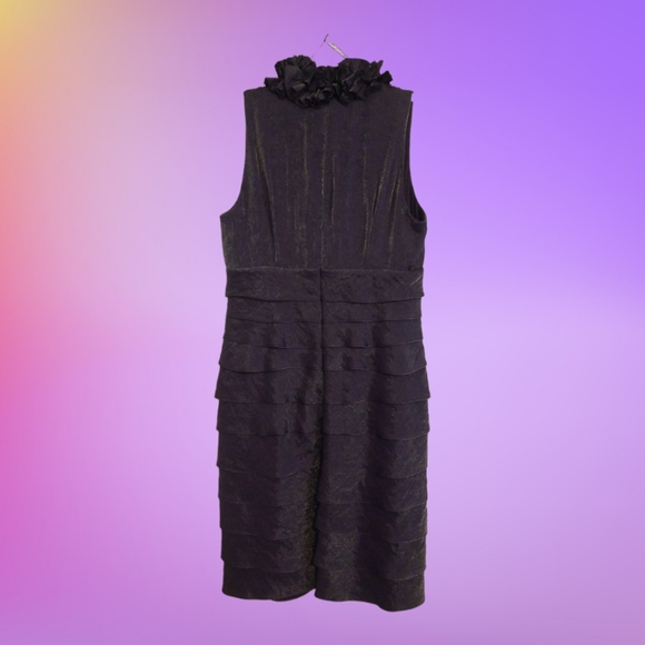 London Style NIGHTS Special Occasion Dress, Sz 4 Petite,     Plum Shimmer - Picture 2 of 5